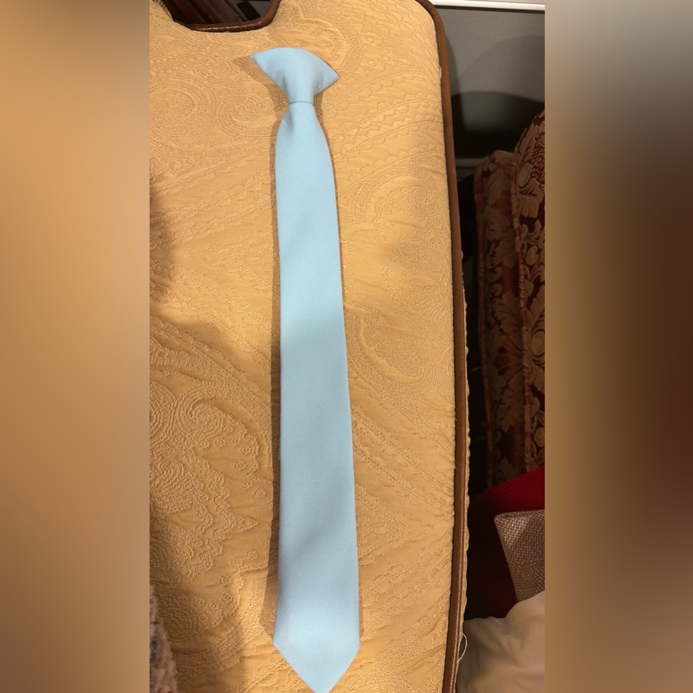 Light Blue Clip On Tie, size 16